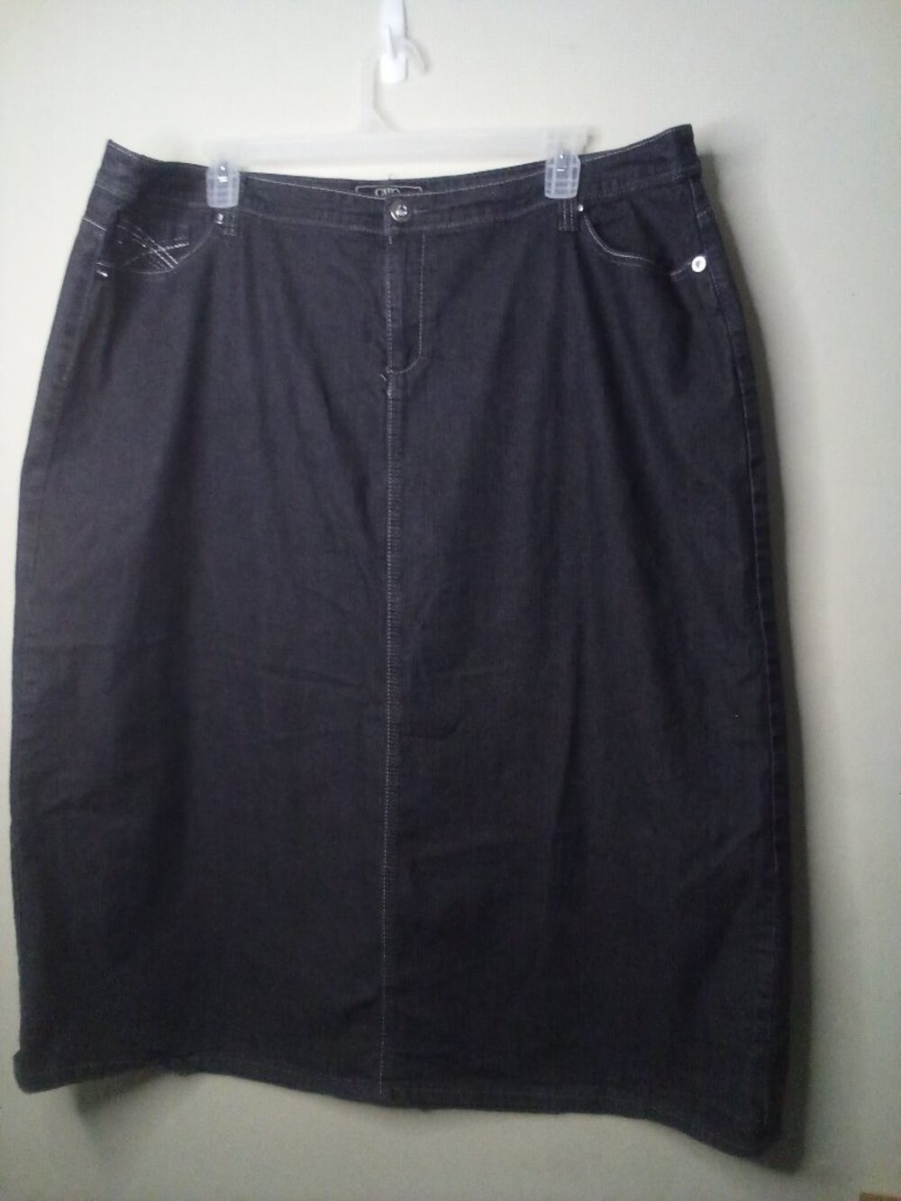 Cato Skirt Women 24W 24 Denim Jean Embellished Pockets Black